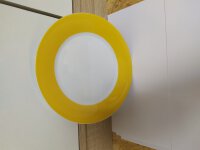 Teller Keramik weiß mit farbigem Rand   20,5cm
