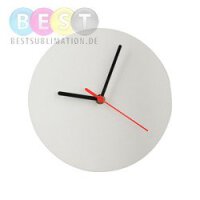 Uhr, MDF, hängend/rund, 20 cm ,inkl Druck