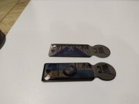 Schlüsselanhänger, Chip für Einkaufswagen, Metall, inkl. druck