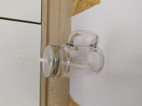 Glas mit Deckel , "Mason Jar", mit Strohhalm inkl Druck