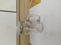 Glas mit Deckel , "Mason Jar", mit Strohhalm inkl Druck
